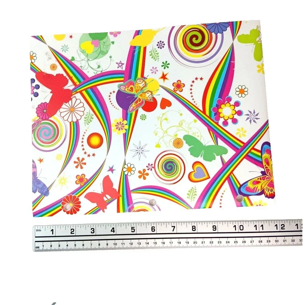 Mead Trapper Keeper Folders Butterflies Hearts Flowers Hippie Retro Vintage Four
